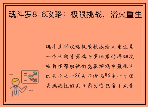 魂斗罗8-6攻略：极限挑战，浴火重生